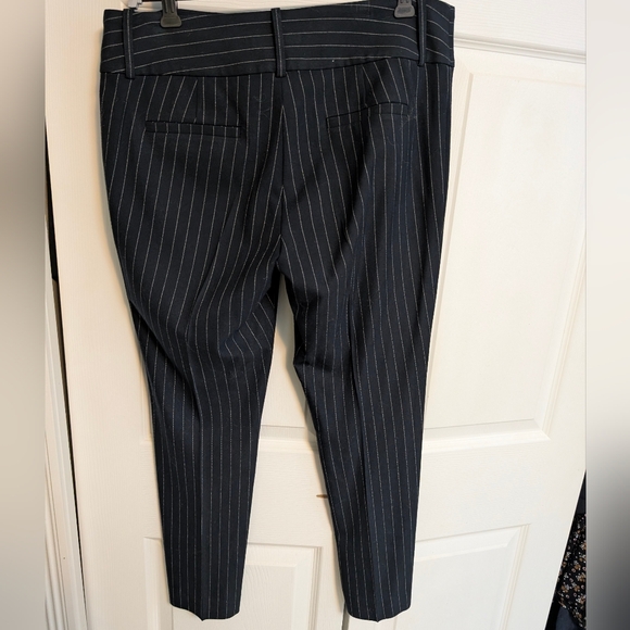 Alice + Olivia Pinstripe High Waist Trousers Sz 10 Career Workwear - Picture 3 of 10